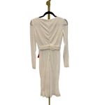 Mac Duggal Ieena for  Long Sleeve Sequined Midi Dress White Womens Size 0 Photo 4