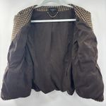 Talbots Wool Collarless Blazer Jacket Womens Size 14 Brown Plaid Classic Preppy Photo 7
