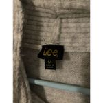 Lee Sweater Gray Marble Ribbed Detail Turtle Neck Size Medium Soft Split Sides Photo 2