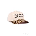 You Look Like You Love Me Trucker Hat Leopard / Cream NWT Photo 3