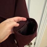 Liz Claiborne  NEW pleated single-breasted wool dress pockets red wine coat Photo 4