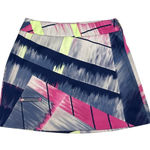 Jamie Sadock Retro Electric Geometric Athletic Skirt Active Golf Skort Size 12 Blue Photo 0