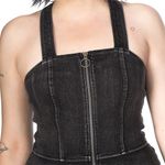 Banned Apparel Acid Wash Black Denim Dress Photo 8