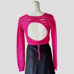 Free People NWOT FP BEACH Haut En Fauxchet Waiting For Tonight - Pink Phenom Photo 4