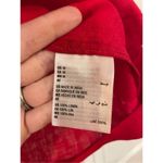 Charter Club  luxury 100% linen red notch neck top m Photo 3