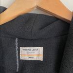 Marine layer  Liverpool Shawl Collar Coatigan Windowpane Black White Photo 4