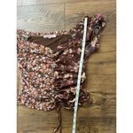 Crave fame Women's Boho floral ruched puff sleeve crop top cottagecore peasant blouse Sz M Photo 4