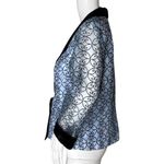 JR Nites Shirt Womens 12 Blue Black Rhinestone Evening Jacket Evening Wear Party Photo 2