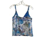 Becca By Rebecca Virtue Swim Tankini Top Size Large Floral Blue Adjustable NWOT Photo 1