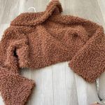 Majorelle Teddy Jacket leandra faux fur Crop womens Brown (large) sherpa glam Photo 3