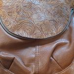 Cato Brown with Embossed Floral Design Satchel Shoulder Bag / Purse Photo 1