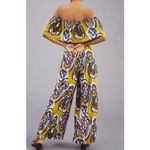 BEL KAZAN ANTHROPOLOGIE Lily Off The Shoulder Jumpsuit Small Green Photo 1