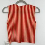 Topshop Boatneck Striped Sleeveless Top Orange and Beige Women's Size S NWT Photo 6