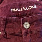 Maurice's Burgundy Corduroy Pants Women's Size Small Slim Fit Cotton Blend Photo 2