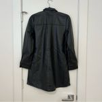 BB Dakota NEW  Women's Vegan Leather Button Down Mini Shirt Dress Black Photo 9