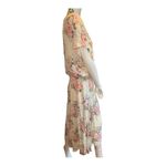 Vintage Depeche ModeChic Floral Maxi Dress in Cream and Pink Size 12 Photo 8