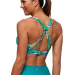 NEXT BY ATHENA Kalani Triangle Sports Bra Bikini Top NWT SIZE 32 B/C MSRP $72 Blue Photo 1