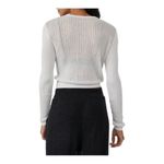 Free People  H20 Crew Pullover Sweater Sheer Lightweight Found Moon Gray XS Photo 1