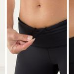 Lululemon  Cropped Legging 6 Run For Your Life Black & Gray Ruched Detail Photo 9