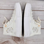 Converse  Chuck Taylor All Star Lift Platform High Top White Flower Embroidery 6 Photo 2