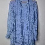 & Other Stories & Other Stories Blue Floral Balloon Sleeve Sheath Dress Photo 0