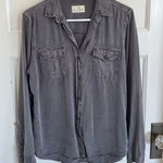 Marine layer  gray button front top size medium Photo 0