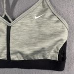 Nike Sports Bra Womens Small Gray Black Dri-FIT Strappy Crossback Athletic Photo 1