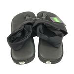 Santiro Womens Sling Sandals Thong Fabric Wrap Cushion Black Comfort 36 US 5 Photo 2