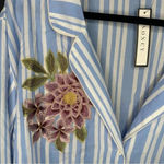 NWT Soncy Pajama Set Blue & White Striped Long Sleeve & Short Set Size 5 / 28 Photo 3