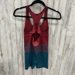 Athleta NEW  Women Ombre Red Blue Multi Seamless Workout Relay Bodysuit, Size XS Photo 5