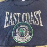 Garage  Navy Graphic Crop Top Photo 1