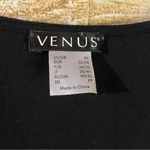 Venus wrap fitted work formal black dress with white trim Size XS Photo 7