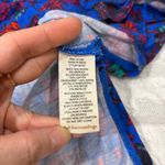 Soft Surroundings  Womans L Blue Floral Paisley Embroidered Beaded Boho Tunic Top Photo 7