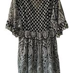 Akemi + Kin Anthropologie Black Eyelet Boho Embroidered Mini Dress Size 2 Photo 2