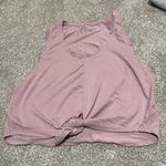 Zyia  Active‎ cropped lilac front tie v neck shirt size M Photo 3