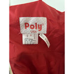 Poly USA Red Babydoll Tiered Chiffon Beaded Dress | Formal NWT Y2K Party Style M Size M Photo 4