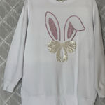 Judith March Holiday Bling Pullover Medium Coquette Glam Sequins Rhinestones Photo 0