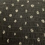 Japna Black & White Smocked Crop Top with Short Puff Sleeves Size Large Photo 6