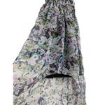 ZARA  Sleeveless Chiffon Floral High Low A-Line Maxi Sundress Dress M Grey Pink Photo 3