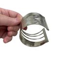 Silver Textured Cuff Bracelet, Classy, boho, feminine, whimsical, summer, dressy Photo 11