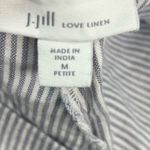 J. Jill Love Linen M Gray Striped Wide Leg Beachcomber Pull Photo 6
