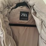 ZARA Women's Tan Puffer Jacket Photo 5