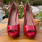 Vince Camuto Red Patent Leather Platform Heels Photo 1