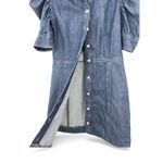 Frame | XS | Women's Gillian Dress Denim Jean Dark Mini Puff Shoulder Shirt Photo 2
