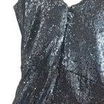 Dress the Population  Sam Sequin Jumpsuit Navy Night Sky Size XS Sleeveless Zip Photo 5