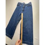 ALC Frank A.L.C. Women's Blue Denim Wide Leg Button Fly Crop Jeans Size 4 Photo 8