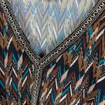 Catherines  Chevron Pleated Beaded Tunic Top Size 5X Multicolor Lightweight Boho Photo 1