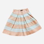 Brand New Womens Cleo Apparel Boutique Textured Striped Mini Skirt Photo 1