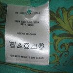 Vanessa Virginia 4 Silk Birds Long Sleeved Square Neck Top Green Photo 1