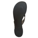 Tory Burch  Thora 2 Leather Thong Sandals Pewter Metallic Tumbled Snake Print 7 M Photo 6